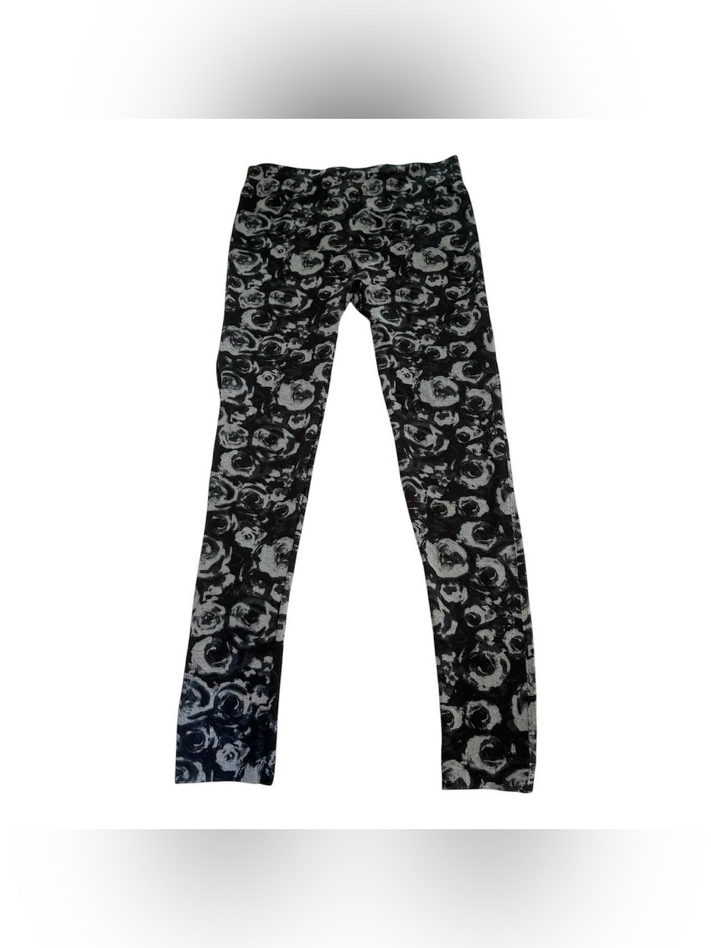 Black & Gray Floral Athletic Leggings